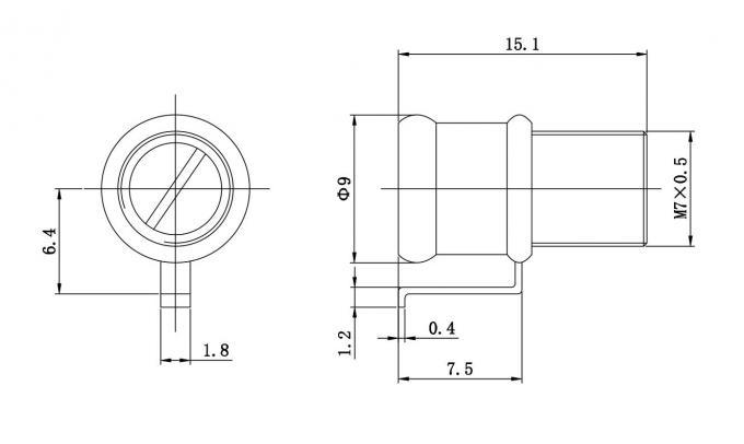 CWS32T16.2 Trimmer αέρα η κατακόρυφος πυκνωτών 1.5-60pF τοποθετεί για τις εφαρμογές RF